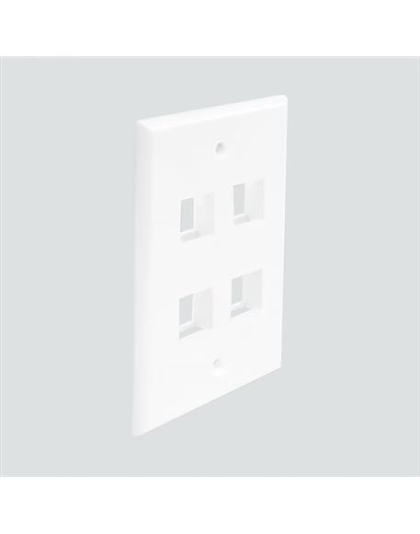 FP04PWH4 FACEPLATE 4 PORT WHITE