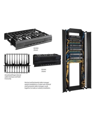 CABLE MGMT 19in SINGLE SIDE 1U BLACK