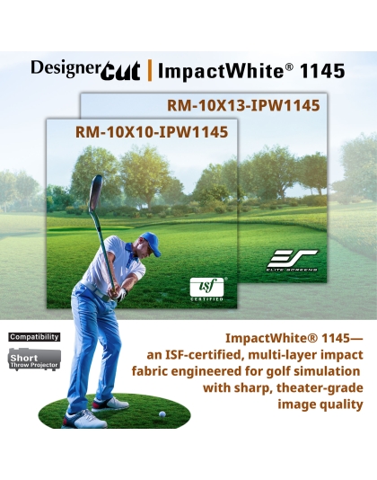 Designer Cut ImpactWhite 1145 Series DIY 1:1 Front Projection Screen