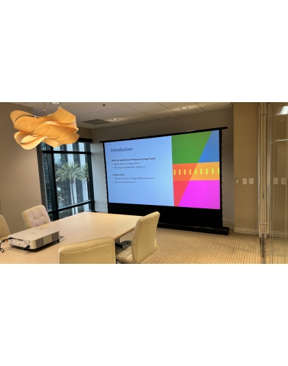 150-Inch Presenter Pro Riser CineGrey 4D Series Electric 16:9 Front Projection Screen