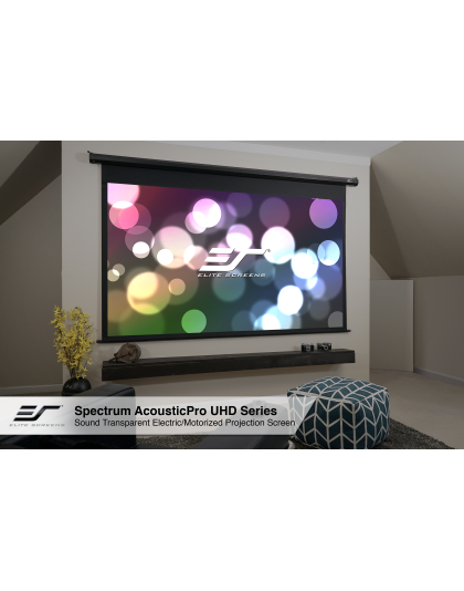 100-Inch Spectrum AcousticPro UHD Series Electric Acoustically Transparent 16:9 Front Projection Screen