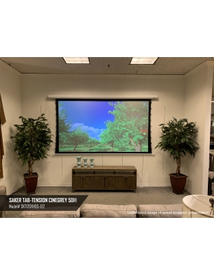 120-Inch Saker Tab-Tension CineGrey 5D Series Electric 16:9 Front Projection Screen