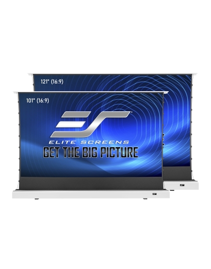 121-Inch Kestrel Tab-Tension 2 CLR Series Electric Floor-Rising 16:9 Front Projection Screen