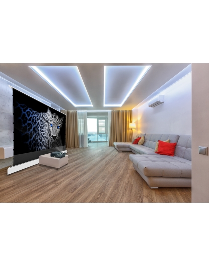 121-Inch Kestrel Tab-Tension 2 CLR Series Electric Floor-Rising 16:9 Front Projection Screen