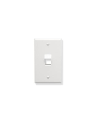 FACEPLATE, ANGLED, 1-GANG, 1-PORT, WHITE