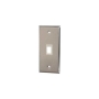 WALL PLATE, PHONE, FLUSH, 1-PORT, SS