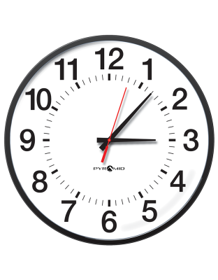 TimeTrax Sync™ Battery Power RF Synchronized 17-Inch Analog Wall Clock