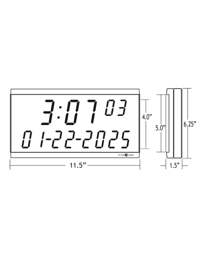 TimeTrax Sync™ PoE Digital Calendar Clock