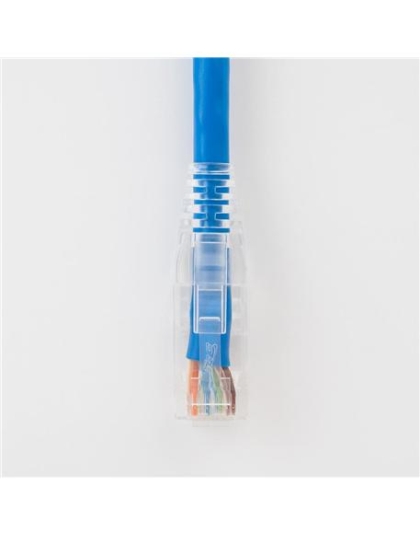 PATCH CORD CAT6 CLEAR BOOT 10' BLUE