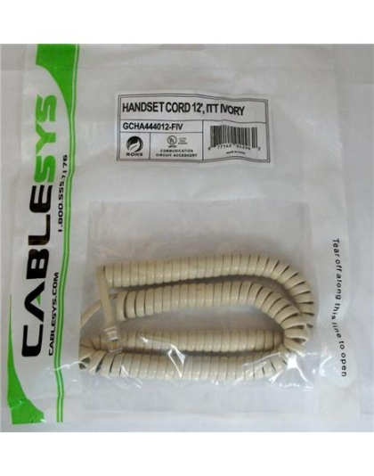 GCHA444012-FIV / 12' IVORY Handset Cord