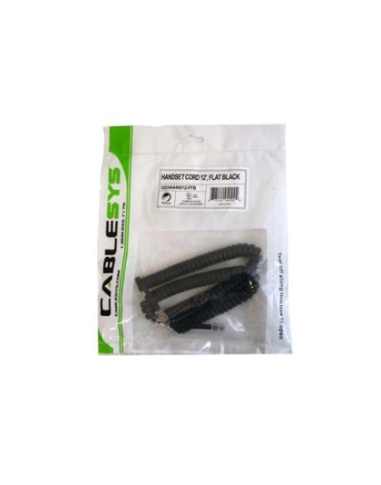 GCHA444012-FFB HANDSET CORD 12' FLAT BLA