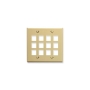 FACEPLATE, FLAT, 2-GANG, 12-PORT, IVORY