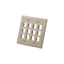 FACEPLATE, FLAT, 2-GANG, 12-PORT, IVORY