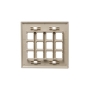 FACEPLATE, FLAT, 2-GANG, 12-PORT, IVORY