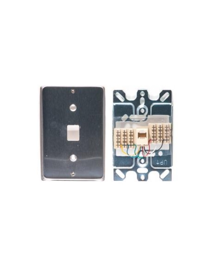 Wall Plate IDC 6P6C STAINLESS STEEL