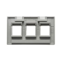 FACEPLATE, FURNITURE, 3-PORT, GRAY