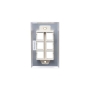 FACEPLATE, STAINLESS STEEL,1-GANG,6-PORT