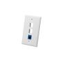 FACEPLATE, FLAT, 1-GANG, 3-PORT, WHITE
