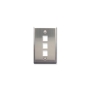FACEPLATE, STAINLESS STEEL,1-GANG,3-PORT