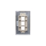 FACEPLATE, STAINLESS STEEL,1-GANG,3-PORT