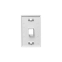 FACEPLATE, FLAT, 1-GANG, 1-PORT, WHITE