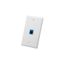 FACEPLATE, FLAT, 1-GANG, 1-PORT, WHITE