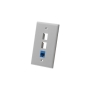 FACEPLATE, FLAT, 1-GANG, 3-PORT, GRAY