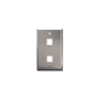 FACEPLATE, STAINLESS STEEL,1-GANG,2-PORT