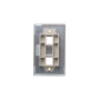 FACEPLATE, STAINLESS STEEL,1-GANG,2-PORT