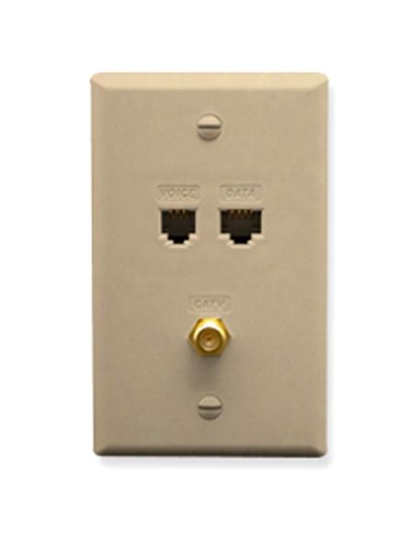 FACEPLATE, IDC, VOICE DATA, F-TYPE, IV