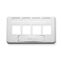 FACEPLATE, FURNITURE, TIA, 4-PORT, WHITE