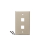 FACEPLATE, FLAT,1-GANG,2-PORT, 25PK, IV
