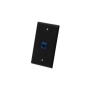 FACEPLATE, FLAT, 1-GANG, 1-PORT, BLACK
