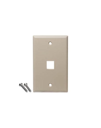 FACEPLATE, FLAT,1-GANG,1-PORT, 25PK, IV