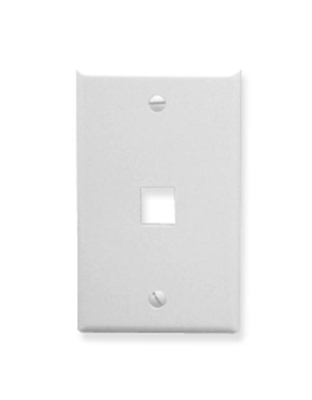 FACEPLATE, OVERSIZED, 1-PORT, WHITE