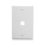FACEPLATE, OVERSIZED, 1-PORT, WHITE