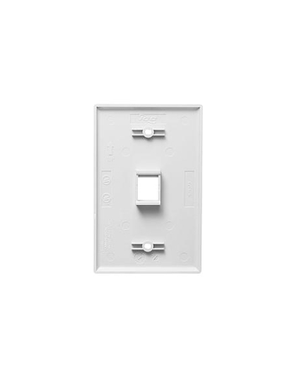 FACEPLATE, OVERSIZED, 1-PORT, WHITE