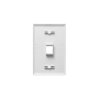 FACEPLATE, OVERSIZED, 1-PORT, WHITE