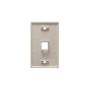 FACEPLATE, FLAT, 1-GANG, 1-PORT, ALMOND
