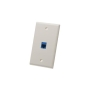 FACEPLATE, FLAT, 1-GANG, 1-PORT, ALMOND
