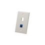 FACEPLATE, FLAT, 1-GANG, 2-PORT, ALMOND