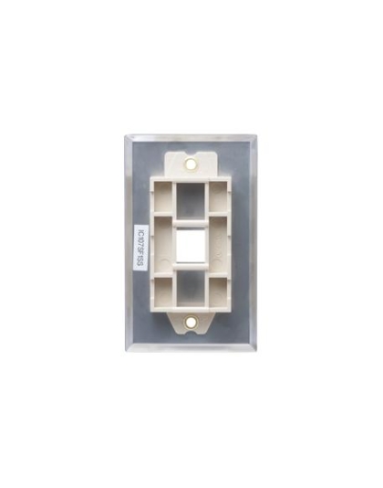 FACEPLATE, STAINLESS STEEL,1-GANG,1-PORT
