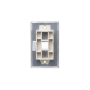 FACEPLATE, STAINLESS STEEL,1-GANG,1-PORT