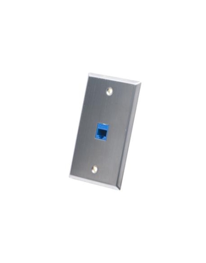 FACEPLATE, STAINLESS STEEL,1-GANG,1-PORT