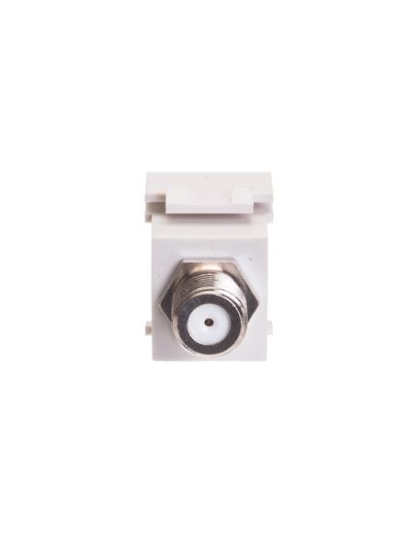 MODULE, F-TYPE, NICKEL PLATED, WHITE