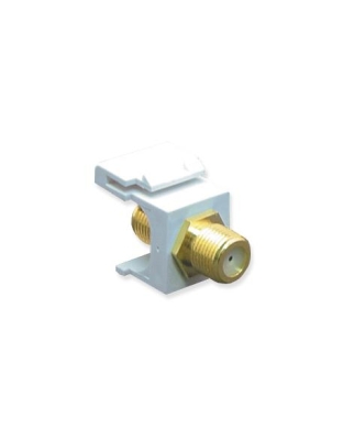 MODULE, F-TYPE, GOLD PLATED, WHITE