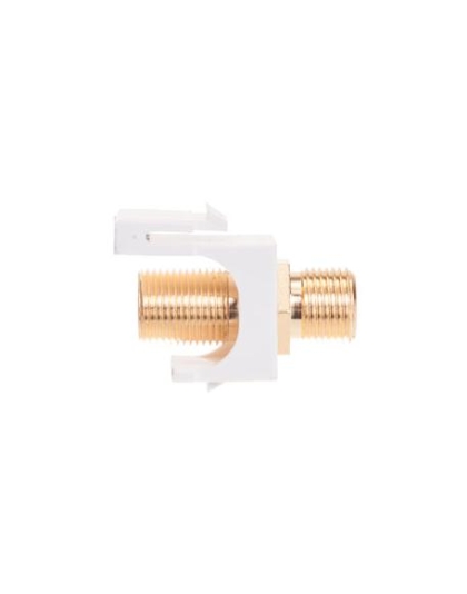 MODULE, F-TYPE, GOLD PLATED, WHITE