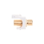 MODULE, F-TYPE, GOLD PLATED, WHITE