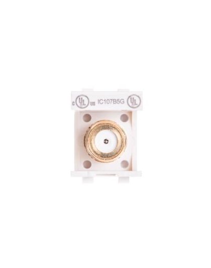 MODULE, F-TYPE, GOLD PLATED, WHITE