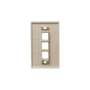FACEPLATE, FLAT, 1-GANG, 3-PORT, IVORY